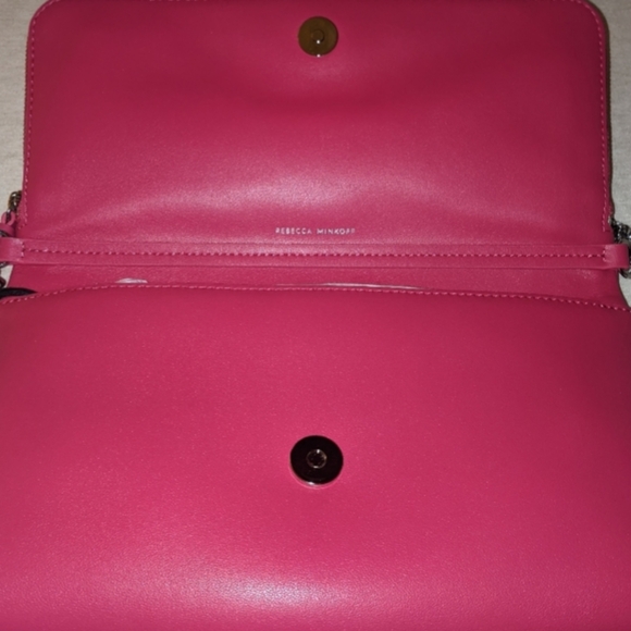Rebecca Minkoff crossbody. Acid pink. 7" tall 11" wide. BNWT - Picture 4 of 13